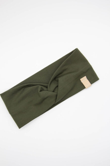 knotenstirnband olive